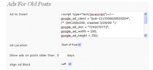 Ads For Old Posts