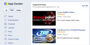 facebook app center facebook app center