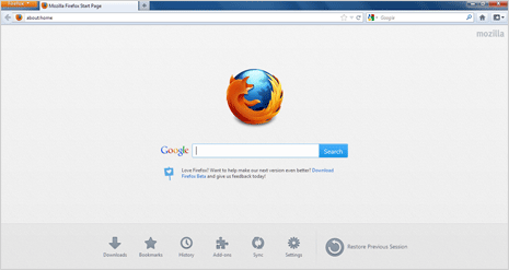  Menampilkan Halaman Kosong Di Home Dan Tab Firefox