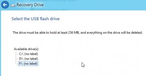 usb recovery drive