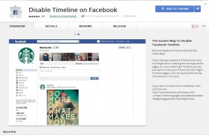 Disable Facebook Timeline Chrome Addon