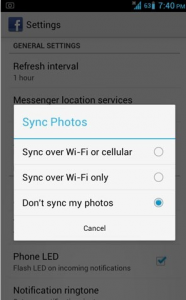 pilihan sync foto