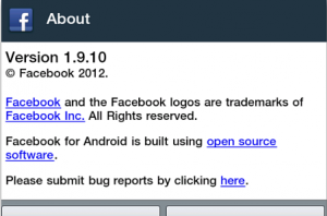 versi facebook android