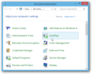 AutoPlay Windows 8 Desktop