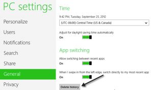 delete app history delete app history