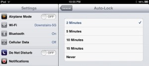 ipad autolock