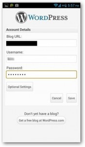 login blog self-hosted