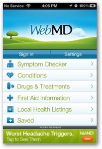 aplikasi iphone WebMD