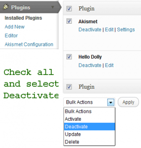 deactivate wordpress plugin deactivate wordpress plugin