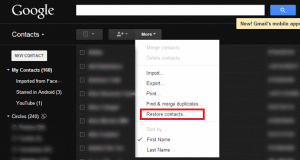 backup kontak google