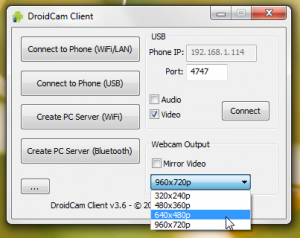 resolusi video droidcam