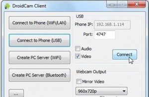 setting droidcam di komputer