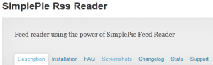simplepie rss reader