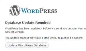 update wordpress database update wordpress database