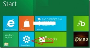 control panel windows 8