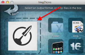 drag gambar ke Img2icns