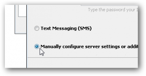 manually configure server