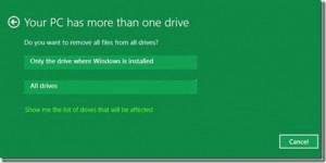 memilih drive windows 8