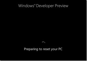 preparing reset your pc
