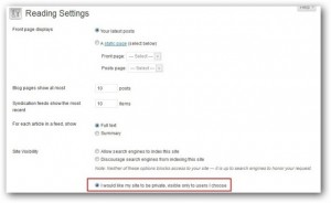 setting membuat blog private