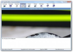 ImageHide menginput teks
