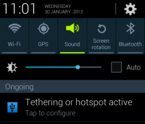 notifikasi tethering