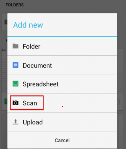 pilih scan di google drive