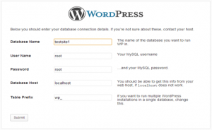 database wordpress mamp