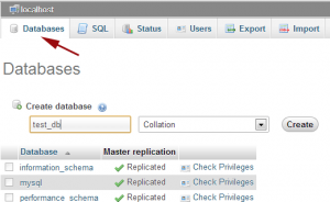membuat database phpmyadmin