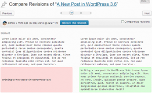 perbandingan revisi di wordpress