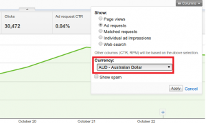 list mata uang adsense